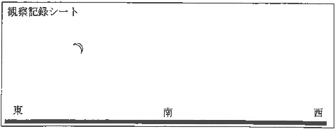 正午ごろの月の見え方の正答例